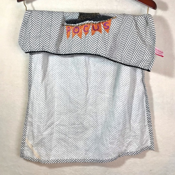 Isaac Mizrahi Halloween Hocus Pocus embroidered tea towel witch hat spider twine - Picture 6 of 8